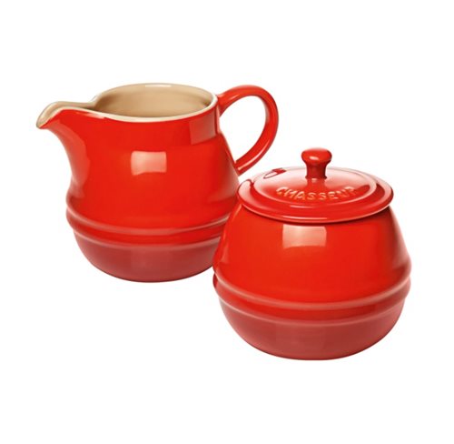 Chasseur Sugar Bowl 350ml and Creamer 450ml Set Red