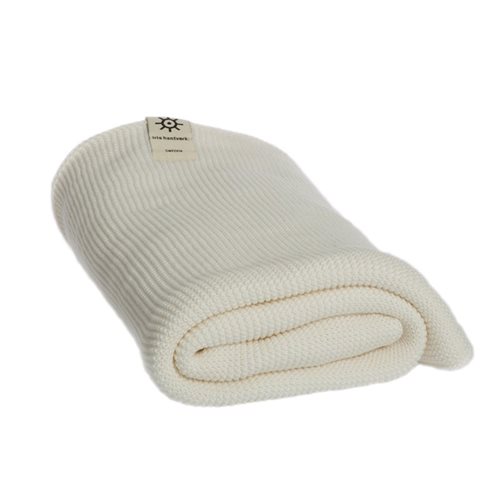 Iris Hantverk Knitted Organic Cotton Bath Towel - White  2514-02