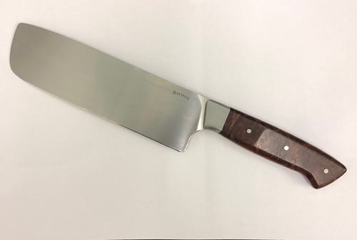 Baohm Nakiri Cook's Knife Red Morrell Handle