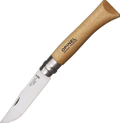 Opinel No 10 Inox steel Knife - Beechwood