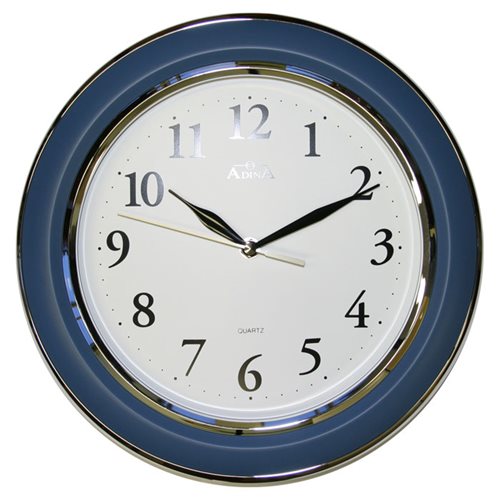 Adina Blue Chrome Wall Clock 30x4x30cm CL3337C/BU
