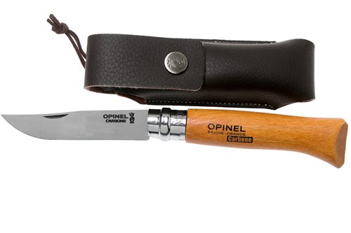 Opinel No. 8 Carbon with Pouch and Gift Box YO000815