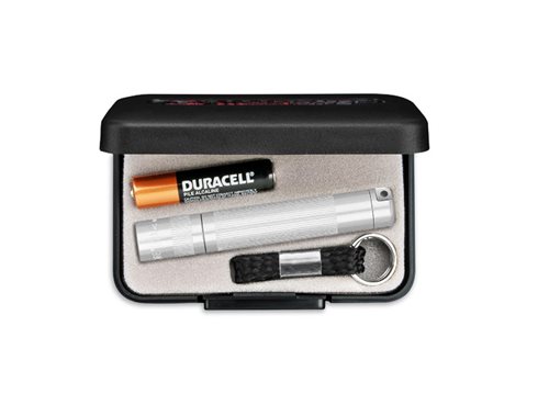 Maglite Solitaire LED Silver Flashlight in Gift Box