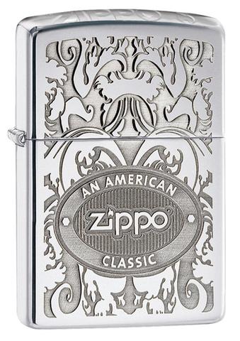 Zippo Lighter - Crown Stamp - High Polished Chrome