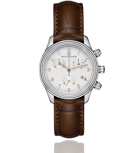 Sjoo Sandstrom Royal Steel Chronograph Ø35.5 Watch Model No. 010440