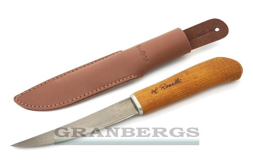 H. Roselli RW256 UHC Wootz Small Fish Hunting/Filleting Knife, Carbon Steel Blade