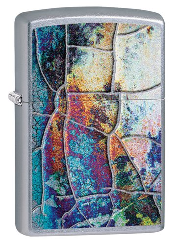 Zippo Lighter - Street Chrome Coloured Mosaic