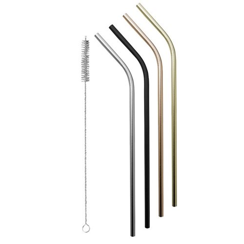 Avanti Straws SS Precious Metals Set of 4 15198