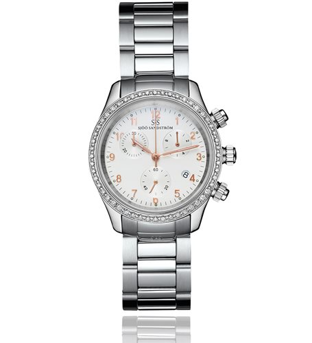 Sjoo Sandstrom Royal Steel Chronograph Ø35.5 Watch Model No. 011256
