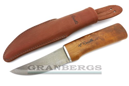 H. Roselli RW200 Wootz UHC Hunting Knife  Ultra High Carbon Birch Handle
